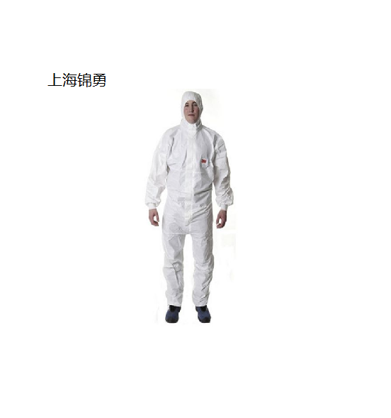 3M带帽连体服_连体式防护服_工业用防尘服_防颗粒物防护服_有限喷溅防护服_三片头罩防护服_抗静电防护服_无纺布防护服