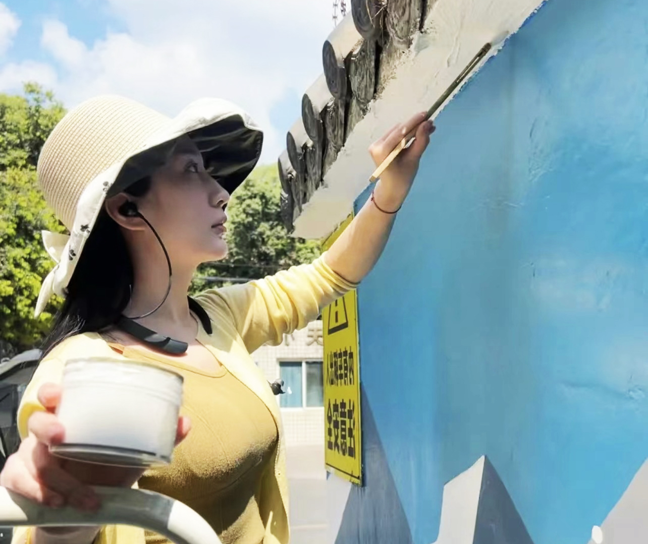 炎炎夏日文化墙彩绘设计案例