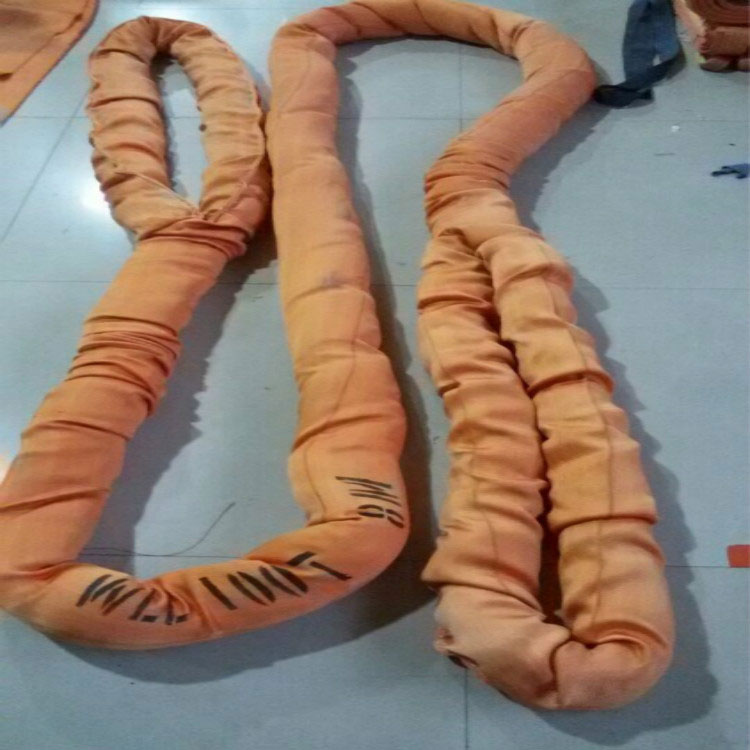 100T双扣柔性吊带大吨位高强纤维100吨15M20M搬运起重吊装带
