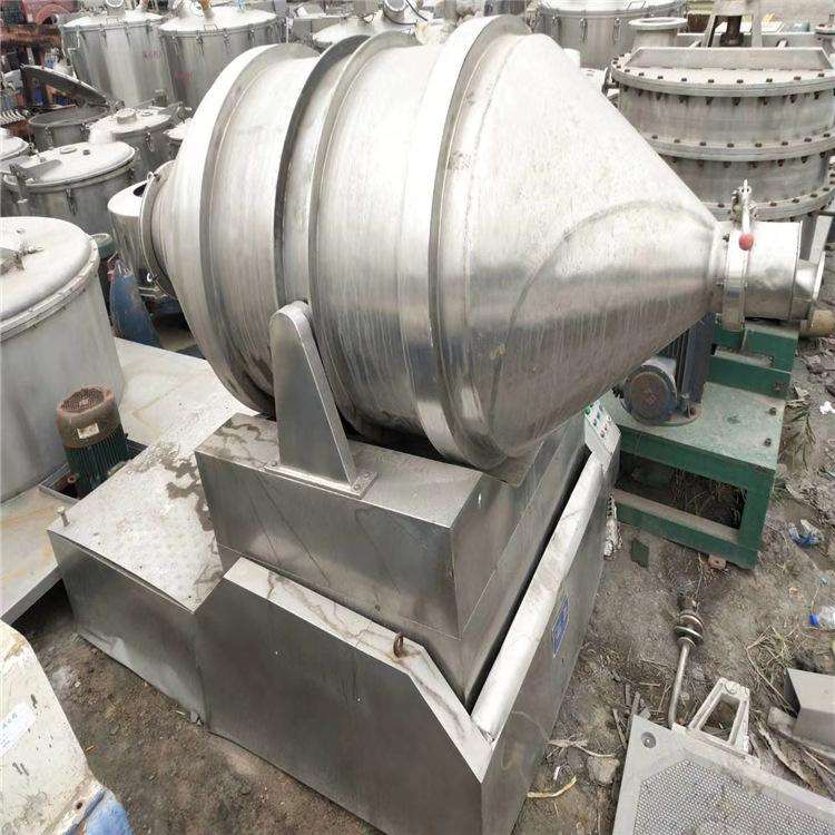 回收二手二维混合机 压力螺带混合机 拆除制药厂设备
