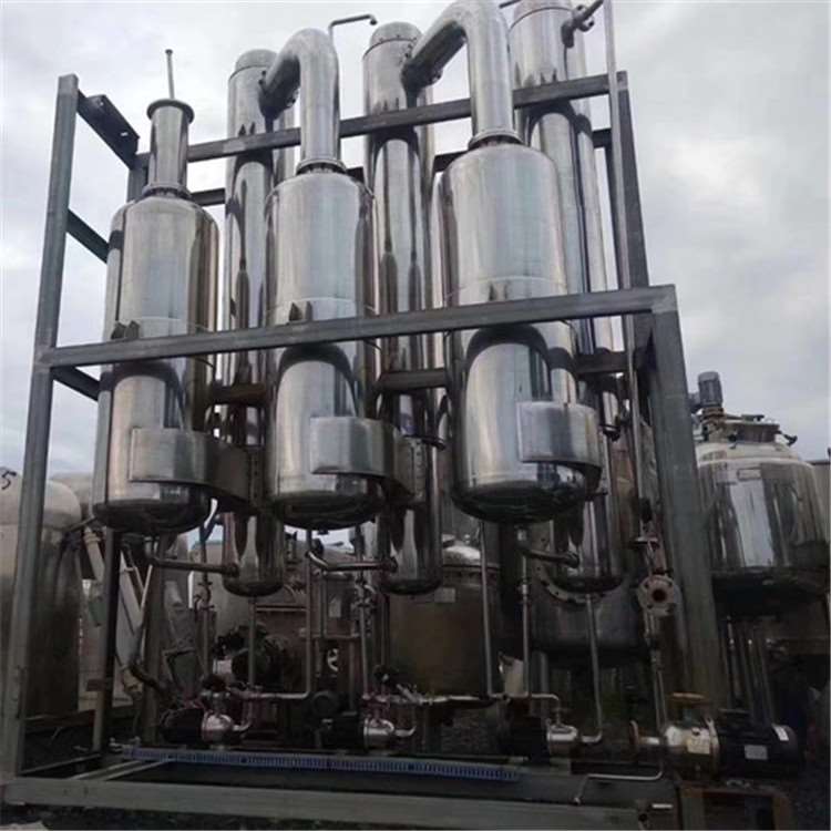 出售二手3吨三效结晶蒸发器 钛材强制循环蒸发器 维修更换蒸发器效体