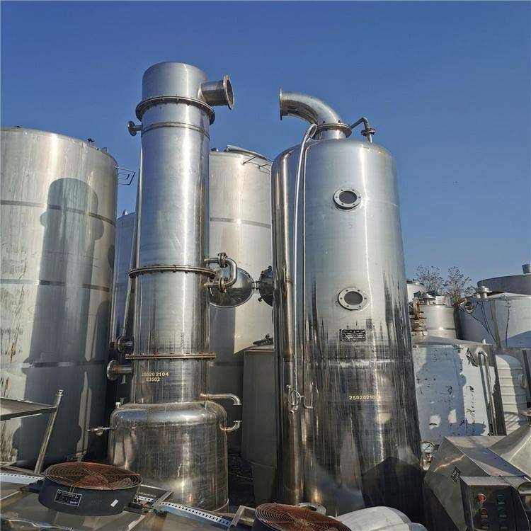 出售二手三效20吨浓缩蒸发器 钛材废水处理蒸发器 维修更换蒸发器分盐系统