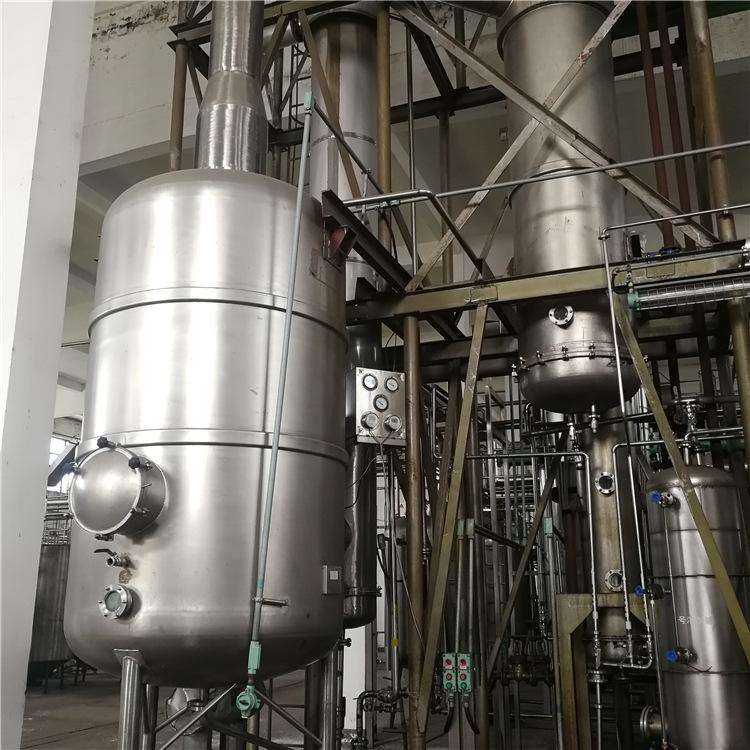回收二手蒸发器，钛材三效强制循环蒸发器，拆除制药厂设备